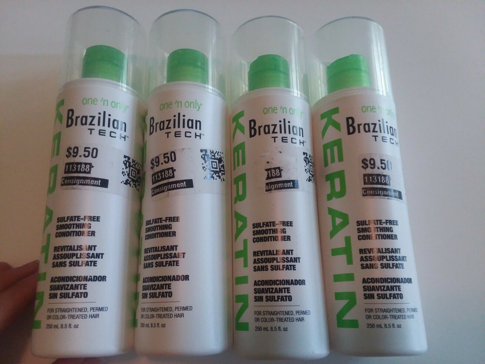 Lot of 4 Keratin Brazilian Tech Smoothing Conditioner 8.5 oz Fast