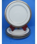 Noritake Legendary Crestwood Platinum 8 3/8&quot; Salad Plates Set Of 4 Plate... - $44.10