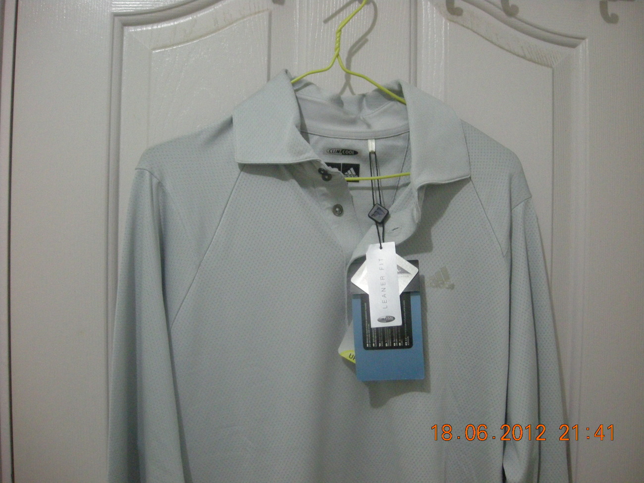 Adidas Men Long Sleeve ClimaCool Golf Polo Shirt UPF 15+ Casual Shirts