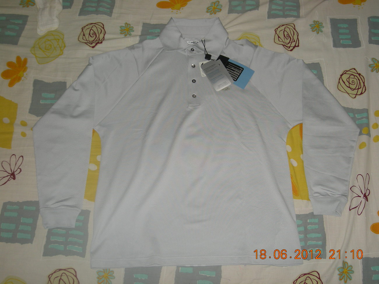 Adidas Men Long Sleeve ClimaCool Golf Polo Shirt UPF 15+ Casual Shirts