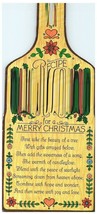 Recipe for a Merry Christmas Bottle-shaped christmas Card Hallmark 1980 - $24.42