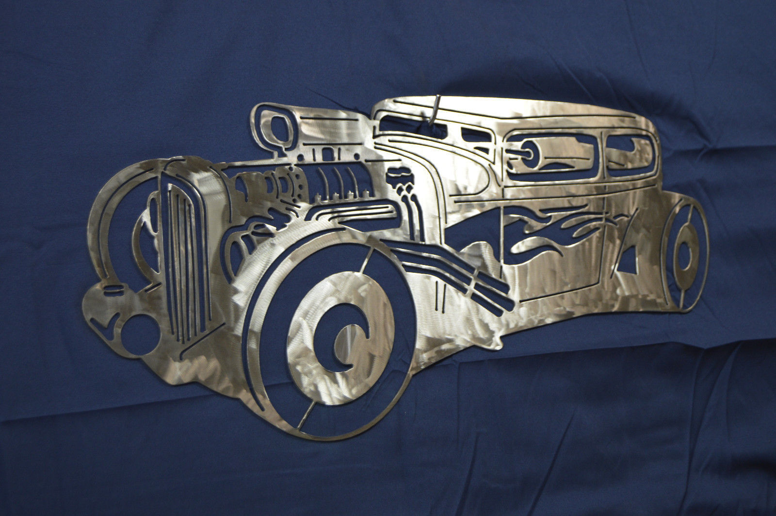 LARGE 22" CLASSIC HOTROD GARAGE 14GA STEEL METAL WALL ART DECOR MAN