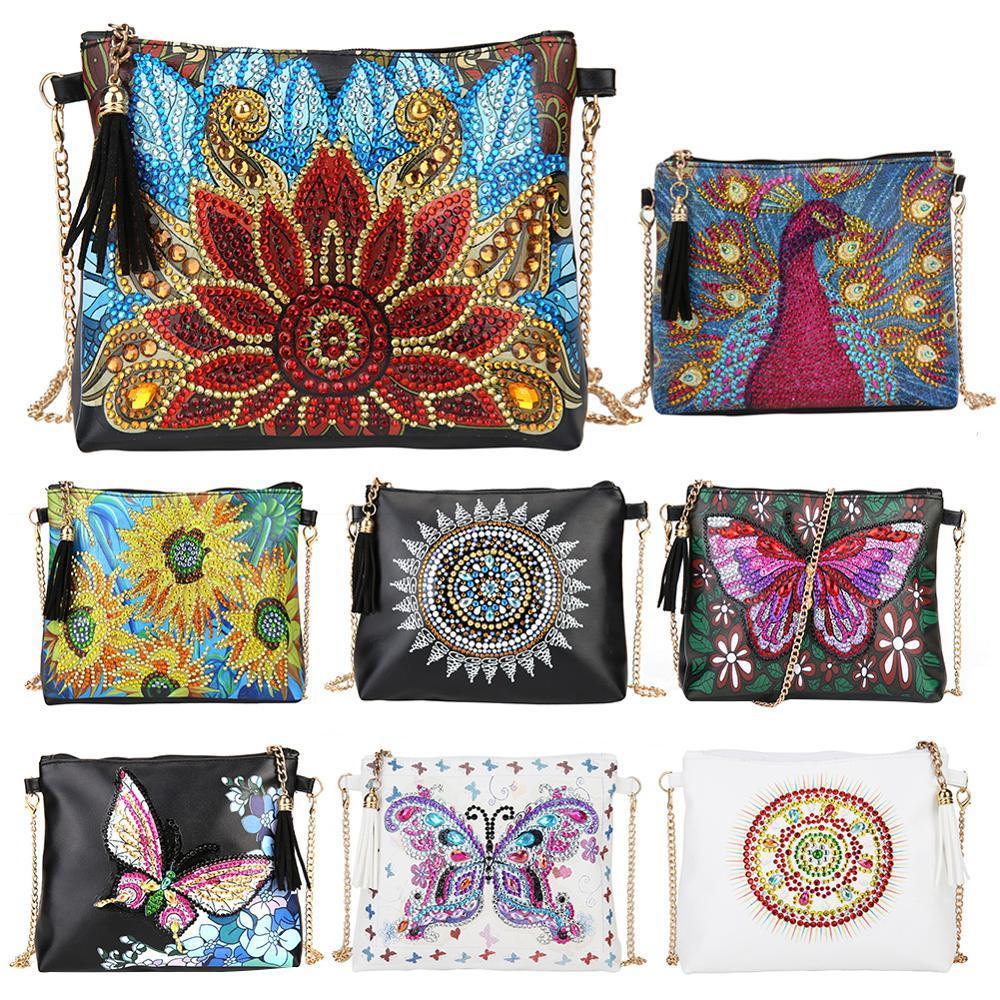 DIY Speciald Diamond Painting Leather Crossbody Clutch Bag Women Bags