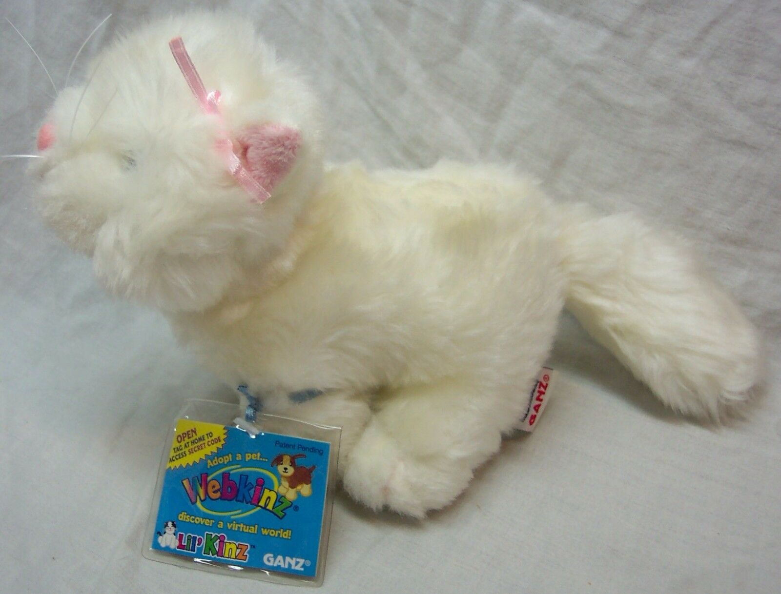 Webkinz Grey Cat 8" Plush New with Tag and Unused Code Ganz 