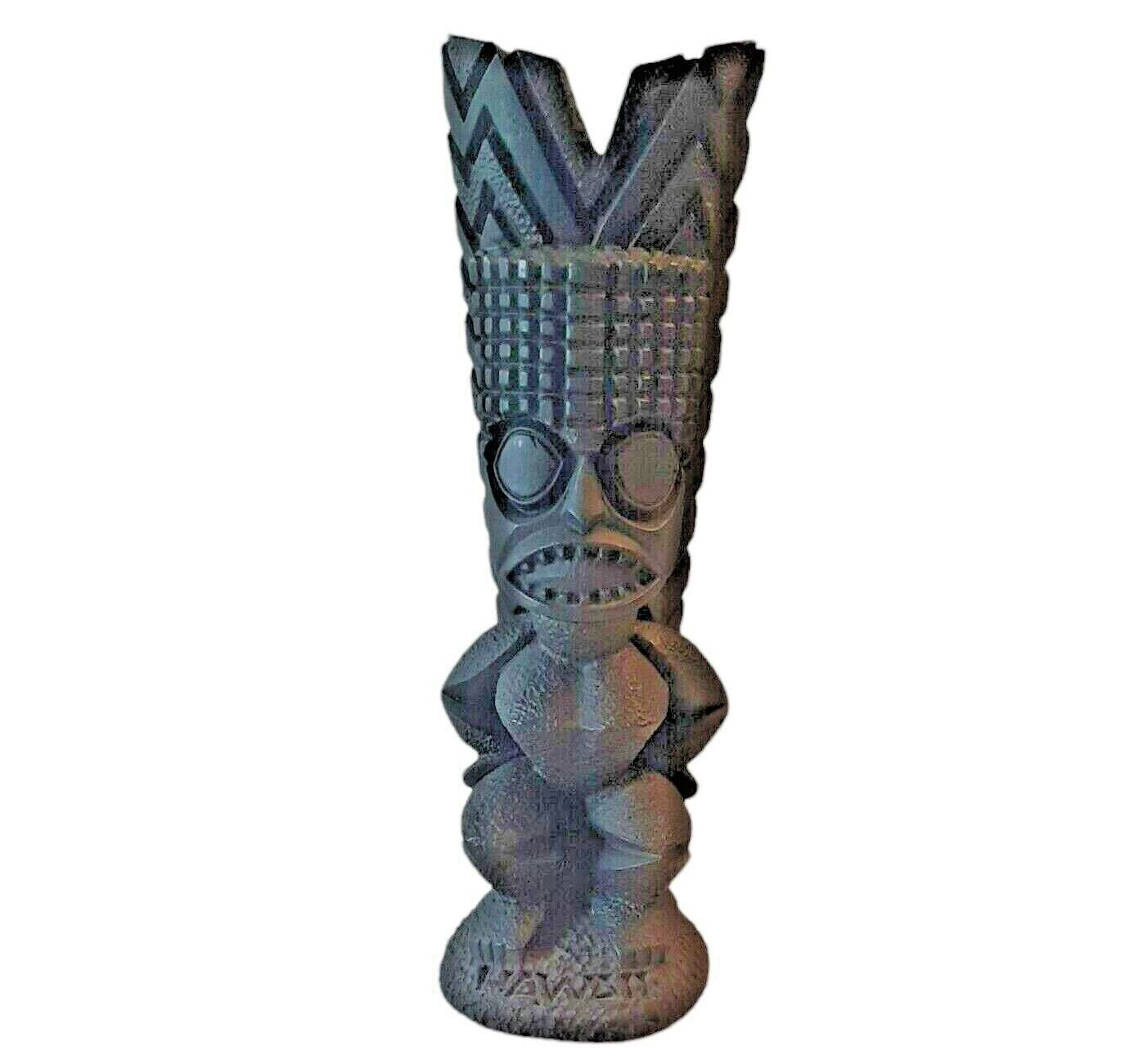 Vintage Coco Joe's Tiki God Statue Black Lava from Hawaii Tikis