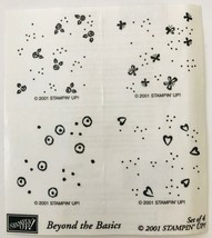 Beyond the Basics 4 Rubber Stamps Tiny Backgrounds Stampin Up New U/M 2001 - $10.69