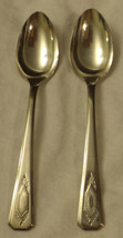 2 Wm A Rogers Teaspoons Silverplate A1 Plus Spoon 1930s - $3.99