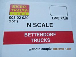 Micro-Trains # 00302020 Bettendorf Trucks without Couplers. 1 Pair. N-Scale image 3