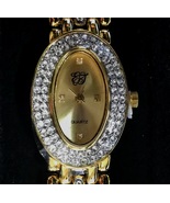Elizabeth Taylor White Diamonds Bracelet Watch Crystal Oval Quartz Vintage  - $24.23