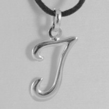 18K WHITE GOLD PENDANT CHARM INITIAL LETTER I, MADE IN ITALY 0.9 INCHES, 23 MM image 1