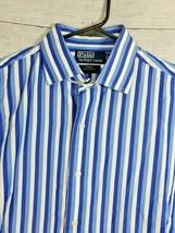 Polo Ralph Lauren &quot;Regent&quot; Classic Fit (16.5) Shirt  Blue Stripe - $19.75