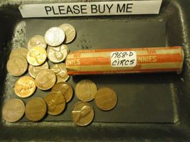1968-D Lincoln Cent Roll >> C/S & H - $2.65