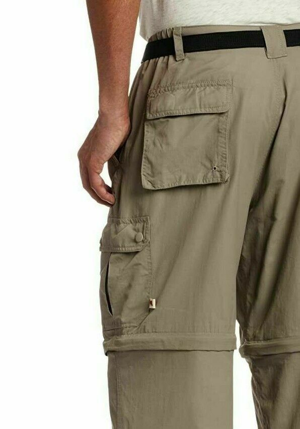 Dakota Grizzly SMALL Nylon Zip Off Cargo Convertible Pants Green 32X31 ...