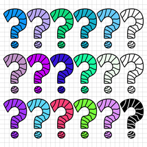 Question Mark Set. Question Mark collection. Clip Art. PNG files - $2.00