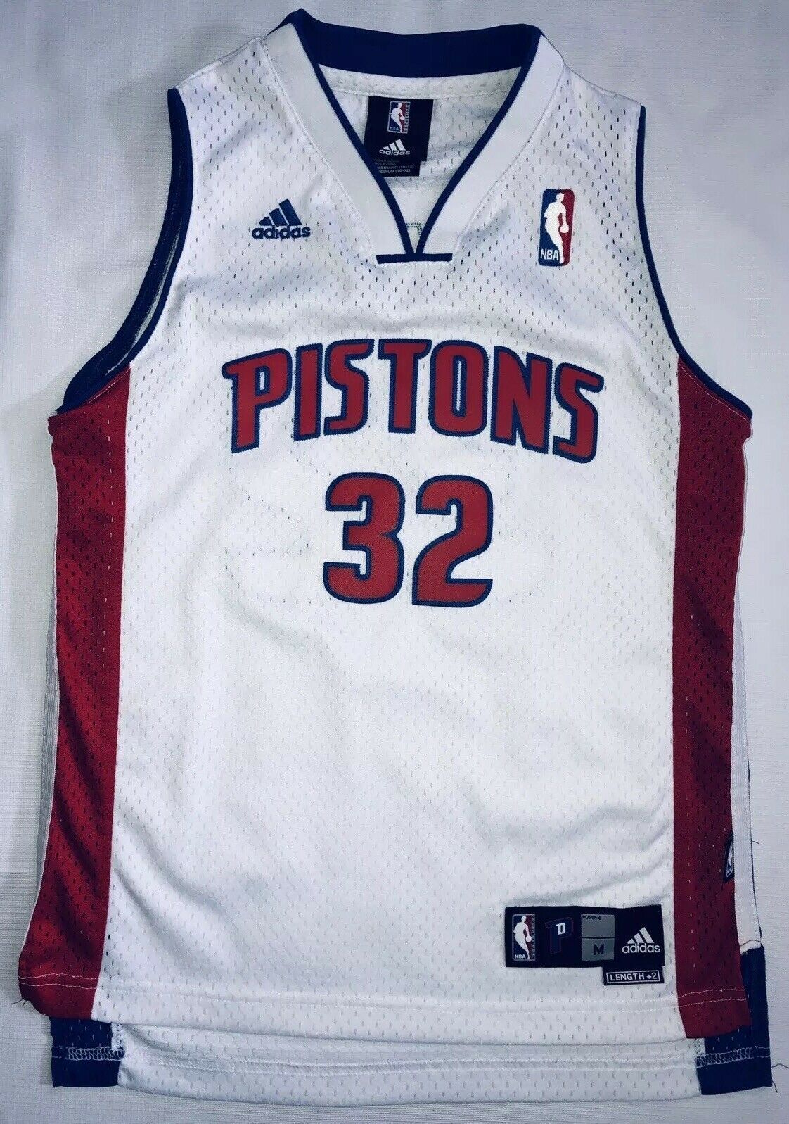 Richard Hamilton Pistons Reebok White Sewn NBA Basketball Jersey Youth