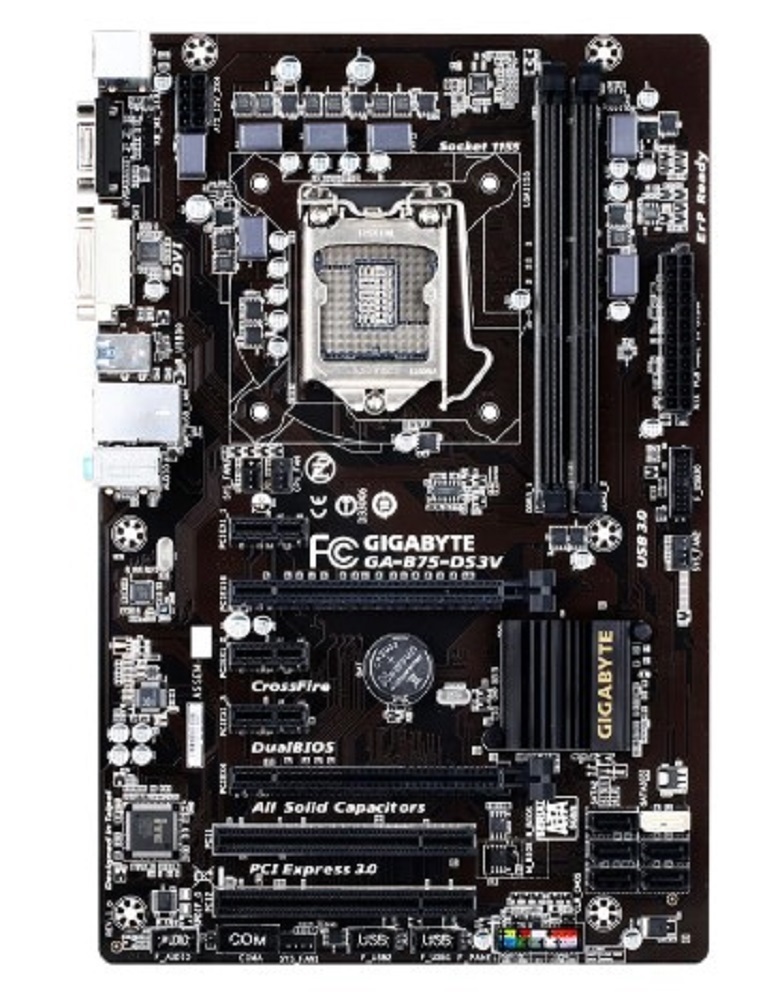 Gigabyte GA-B75-DS3V Original Motherboard LGA 1155 DDR3 USB3.0 B75 B75 ...