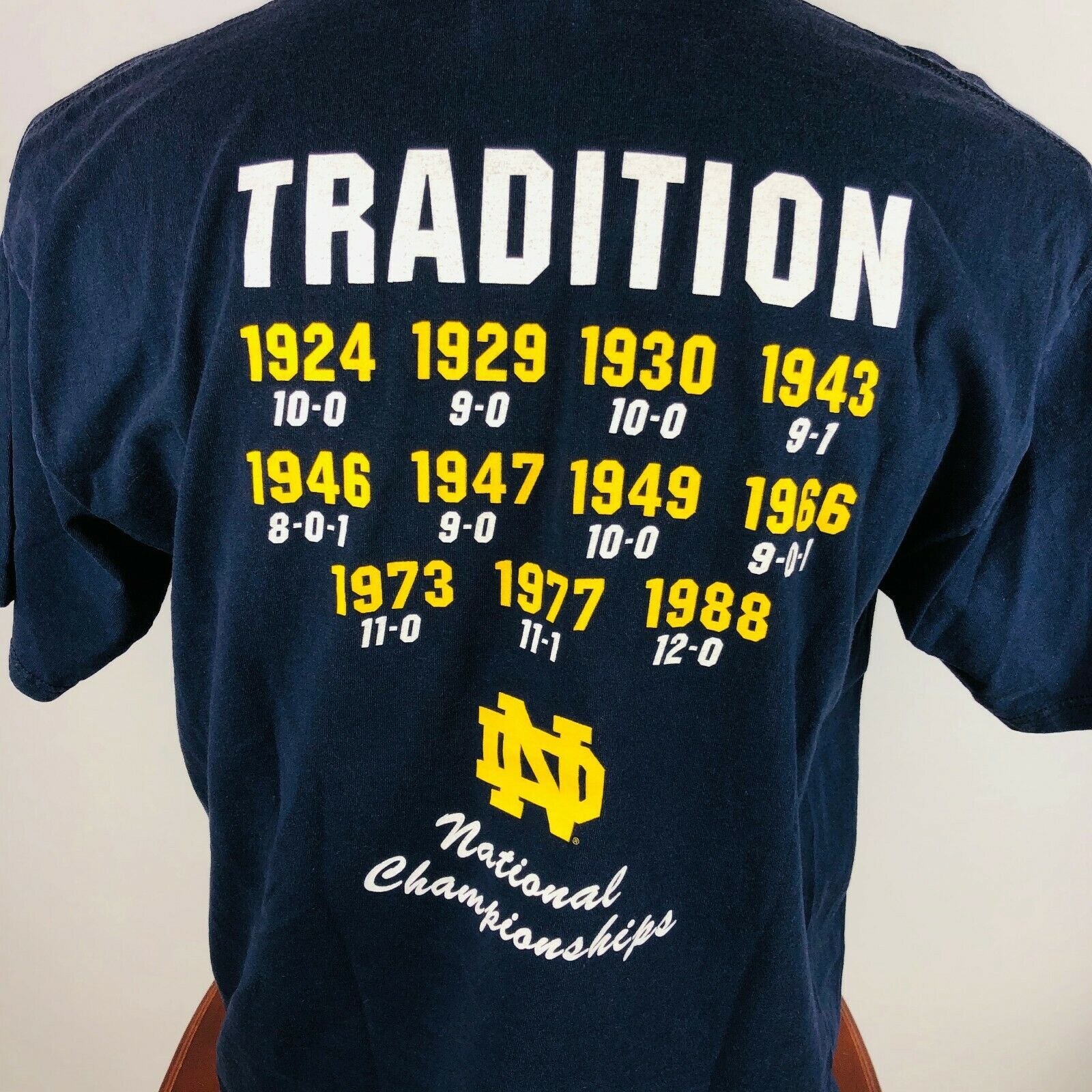 Notre Dame National Championship Football TRADITION T Shirt Shirts