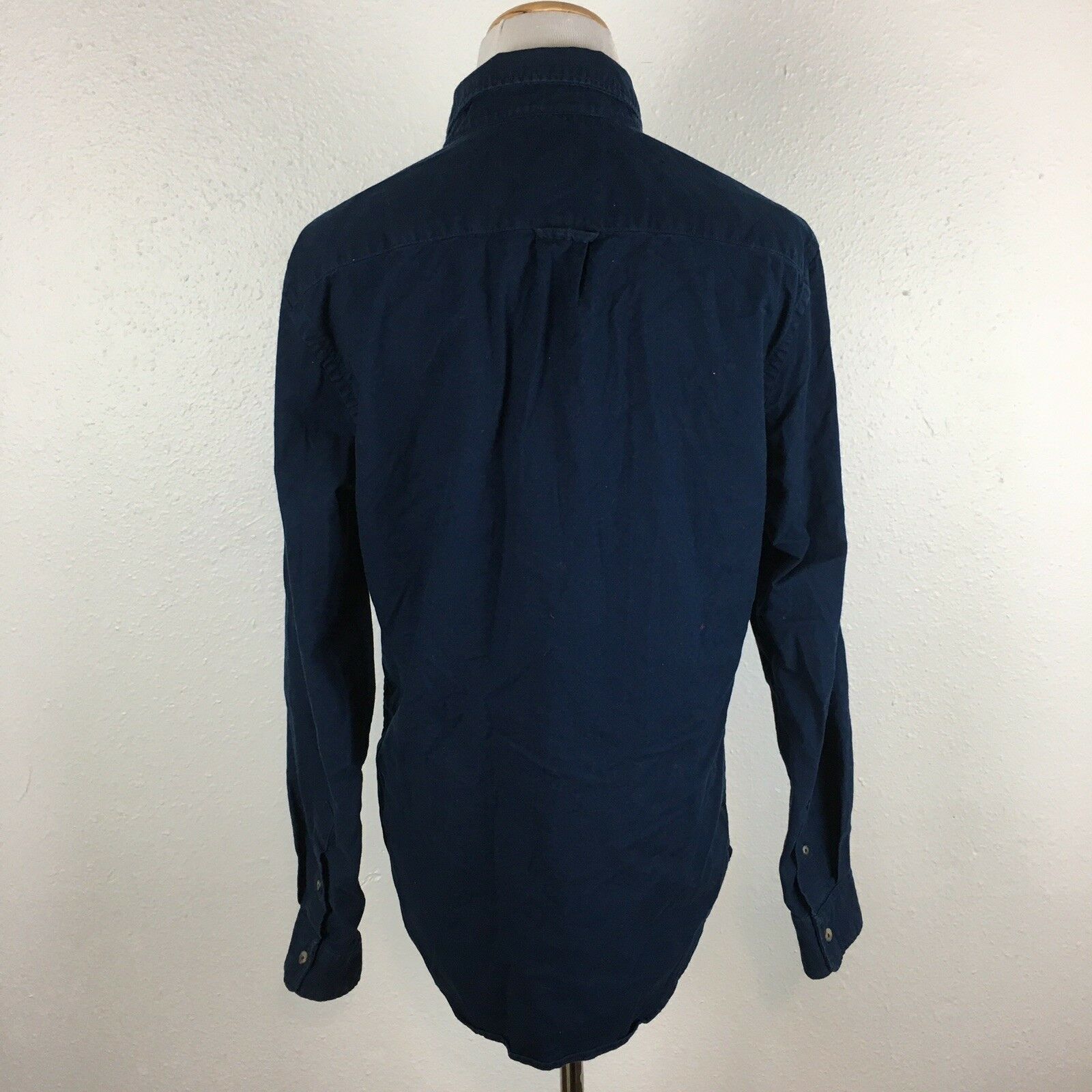 Old Navy Women's The Oxford Shirt Navy Blue Slim Fit Button Front Size ...