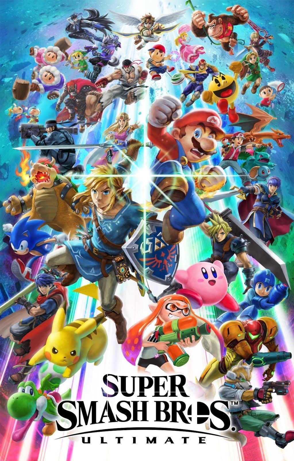 Super Smash Bros Ultimate Poster Video Game Print 14x21 24x36 27x40 32x48 #1