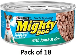 (18 Cans) Purina Mighty Dog Protein Packed With Lamb &amp; Rice Wet Dog Food... - $34.37