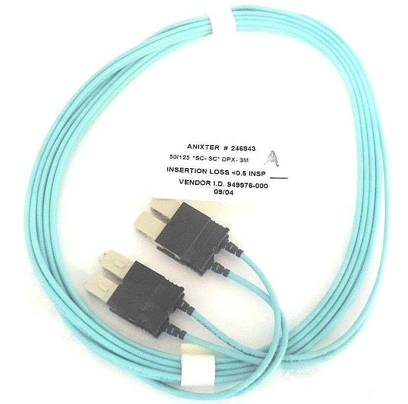 ANIXTER 246843 FIBER OPTIC 50/125 SCSC DPX3M INSERTION LOSS