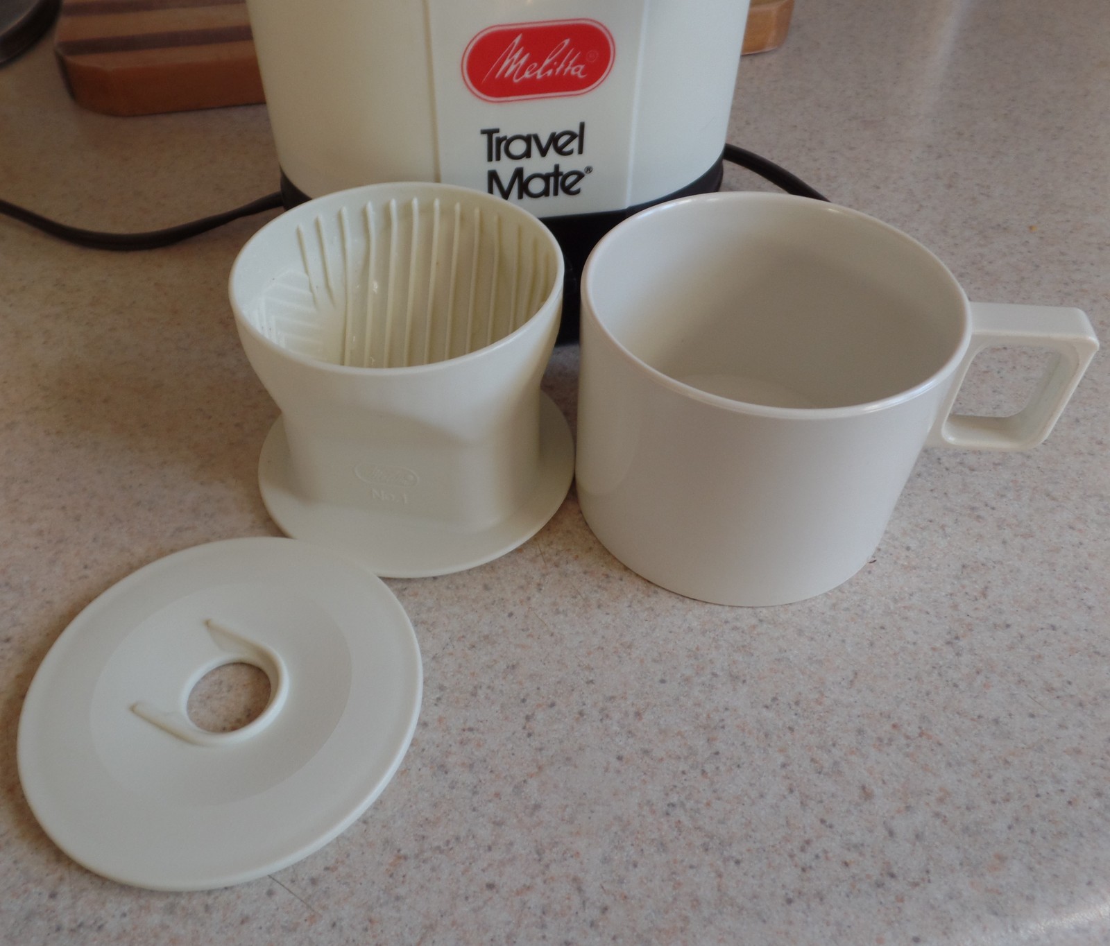 Vintage MELITTA Portable TRAVELMATE 1 Cup COFFEE Maker w CANVAS Bag