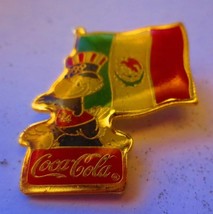 Coca-Cola 1984 Olymypic International  Flag Lapel Pin Mexico - $3.71