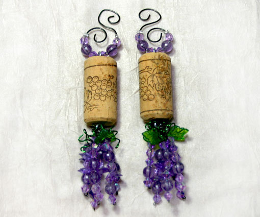 Primary image for Handcrafted Beaded Wine Cork Christmas Ornaments