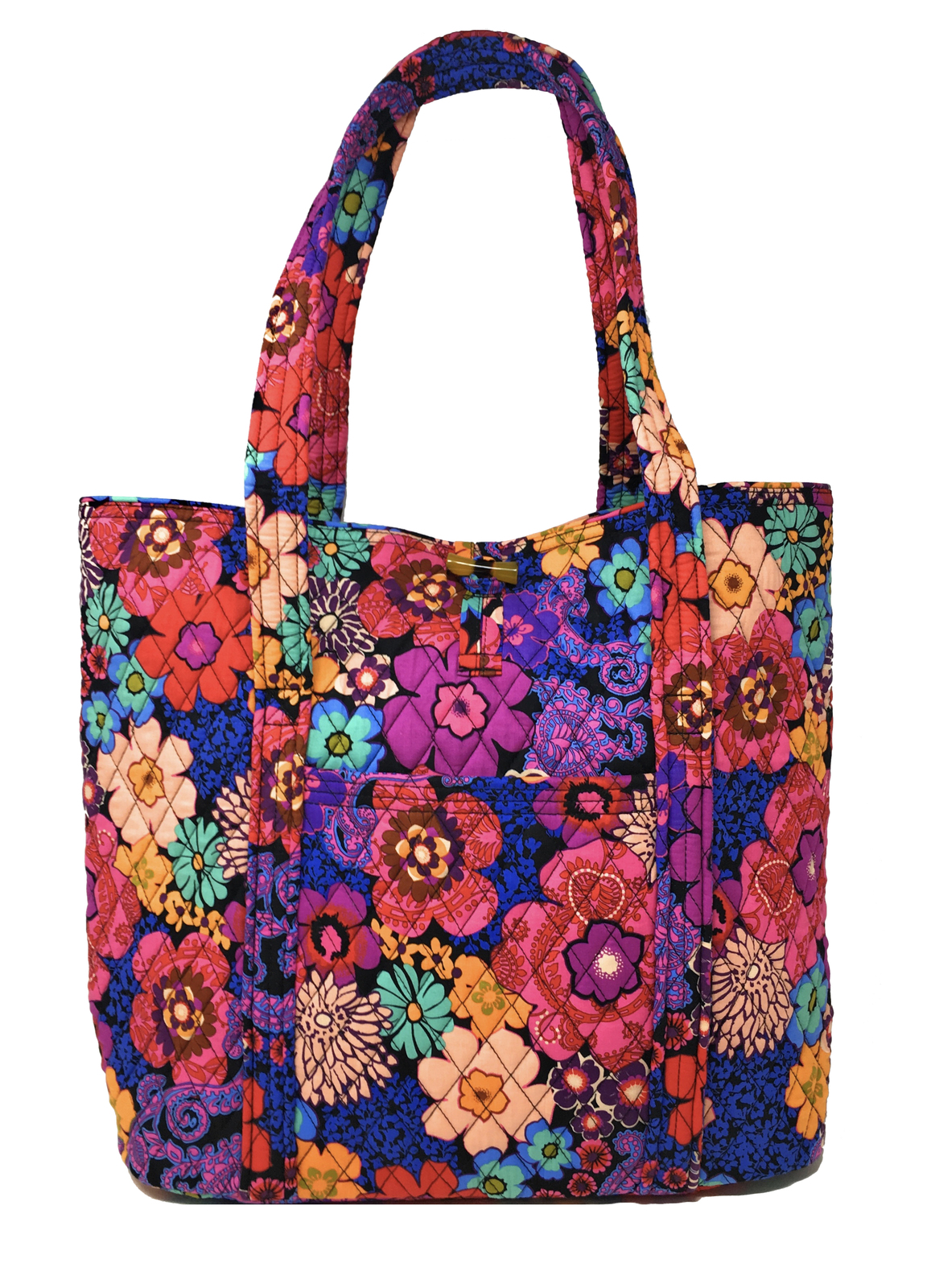 Vera Bradley Vera Tote in Floral Fiesta with Black Interior - NWT - $88 ...