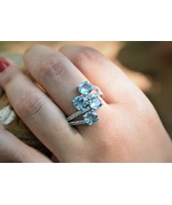 Sky Blue Topaz Engagement Ring - Sterling Silver Blue Topaz Ring - State... - $51.00