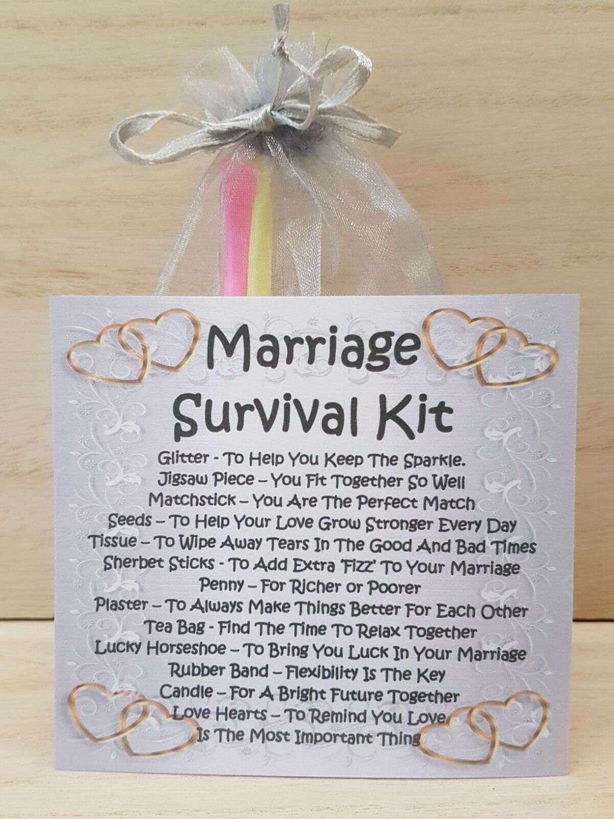 Marriage Survival Kit - A Unique Fun Novelty Gift & Keepsake ! - Other