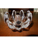 Vannes Le Chatel France Signed Crystal CONTEMPORARY Art Piece Abstract Bowl - $49.95