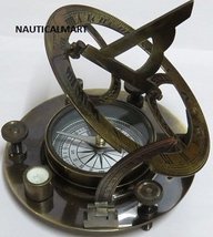NauticalMart Brass Sundial Compass In Black Antique Finish image 1