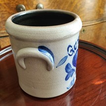 Rowe Pottery Crock, Geneva Illinois, Blue Grey Vintage Pot, Rowe Pottery Works image 6