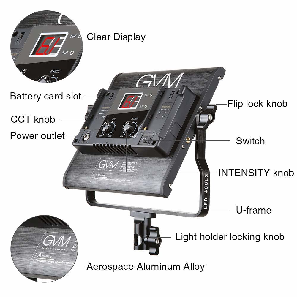 GVM Great Video Maker LED480LSS GVM LED Video Light LED Lights