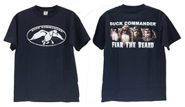 New Duck Dynasty Commander Logo T-Shirt "Fear The Beard" Phil Si Willie Jase M - $17.99