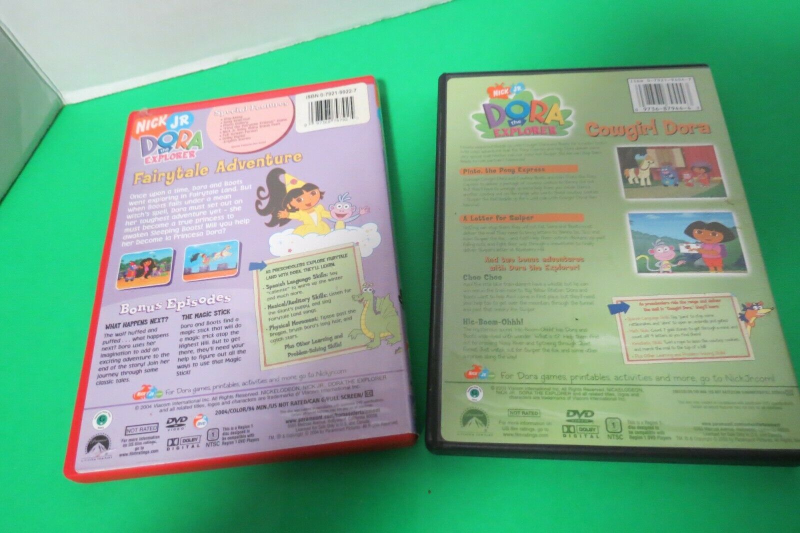 Lot Of 2 Dora The Explorer DVDs Cowgirl Dora & Fairy Tale Adventure ...