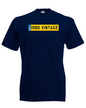 1980 Vintage Number Plate Birthday Graphic Quality t-shirt tee mens unisex - $13.00