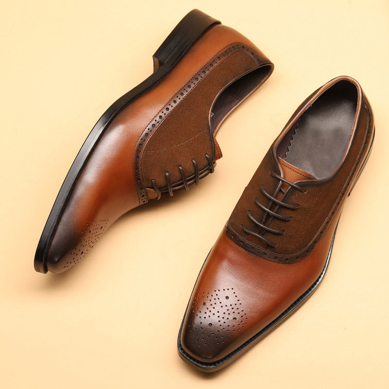 Brown Burnished Brogues Toe Customized Premium Leather Oxford Formal ...