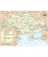 2014 UN Map of Ukraine Home School Poster Print History Geography Former... - $13.95+