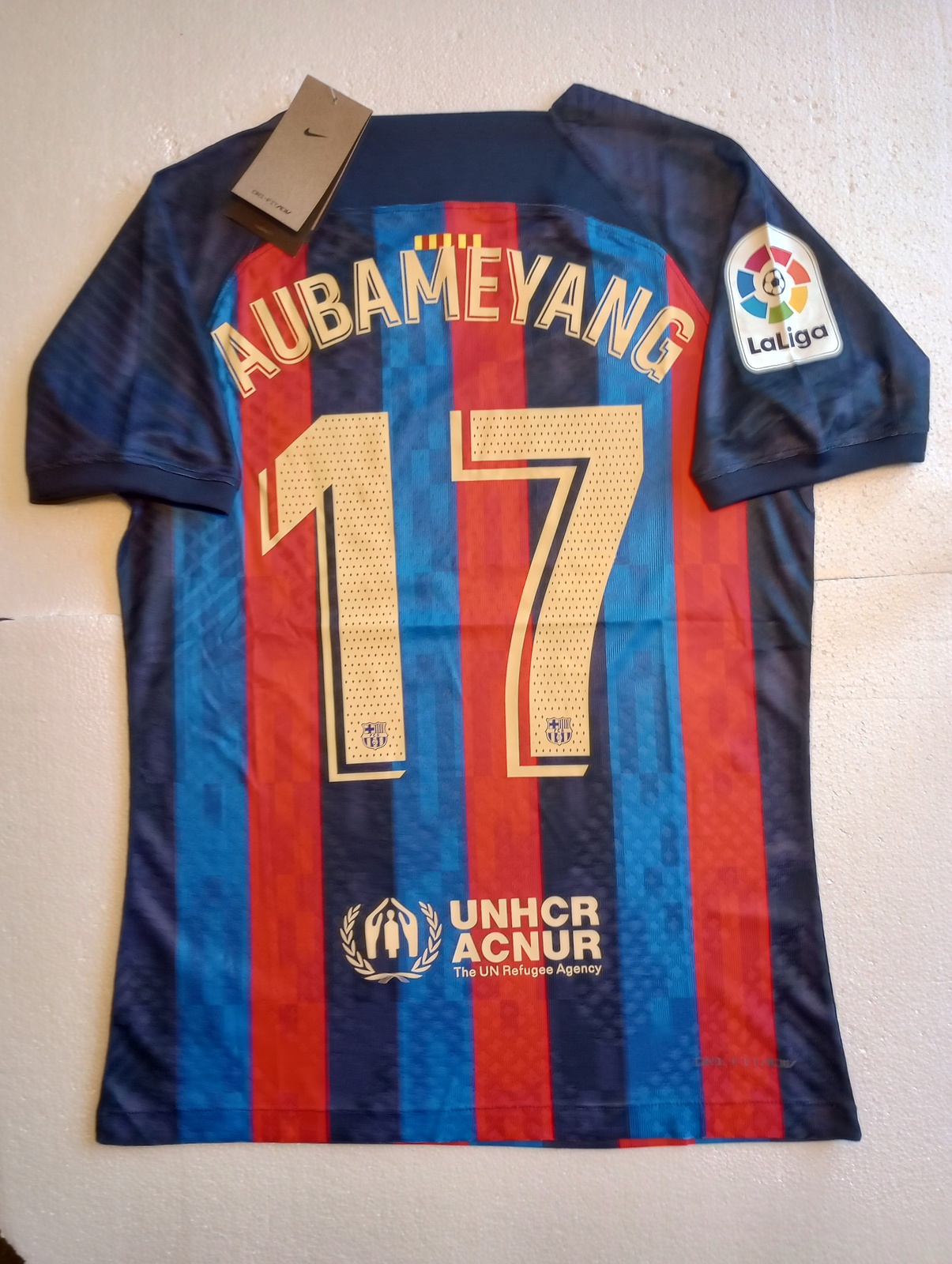 Primary image for Pierre-Emerick Aubameyang Barcelona La Liga Match Home Soccer Jersey 2022-2023
