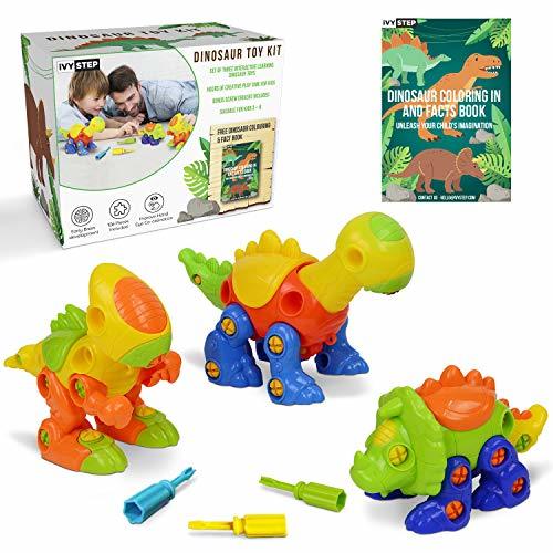 Ivy Step Dinosaur Toys for 3 Year olds, Boys & Girls Ages 3 8 Early