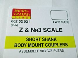 Micro-Trains Stock # 00202021 #905 Short Shank Body Mount Couplers (Z & Nn3) image 3