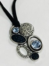 lia sophia  Blue Stones With 19” Black Velvet Necklace - $24.99
