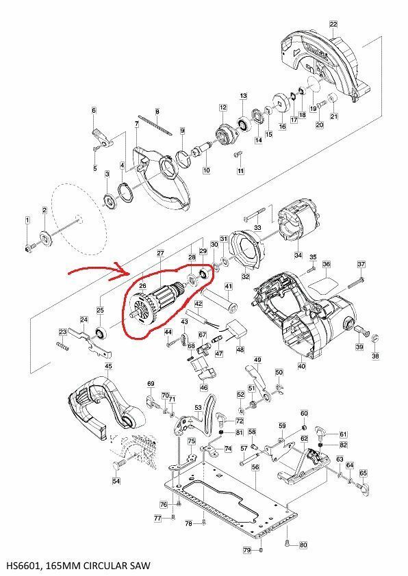 GENUINE MAKITA SWITCH FIT HS6601 HS7100 HS7601 HS7611 CIRCULAR SAW  650245-6