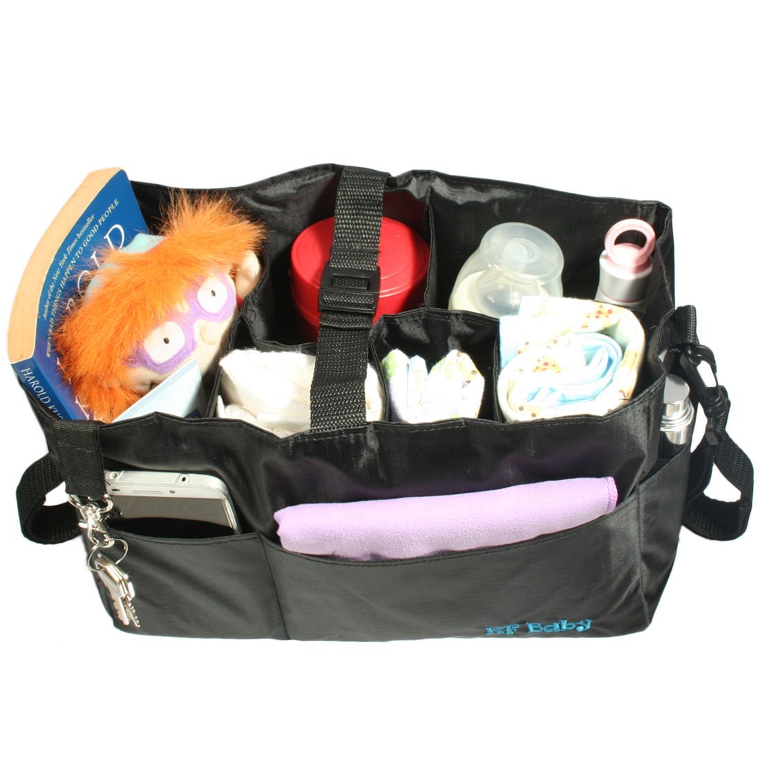 kilofly 2-in-1 Baby Diaper Bag Insert Stroller Organizer 2 Attachable Straps B - Diaper Bags