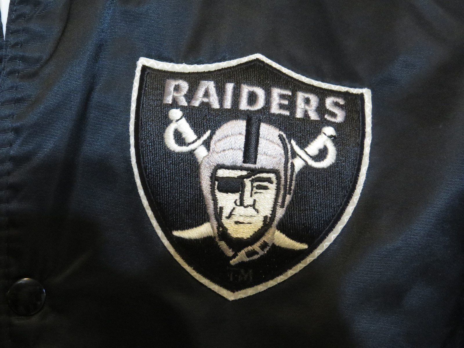 Los Angeles Raiders Vintage 80s Chalk Line Satin Bomber Jacket -   Hong  Kong