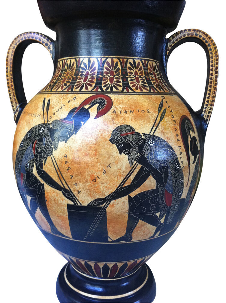 Achilles and Ajax Exekias Greek Amphora Vase and similar items