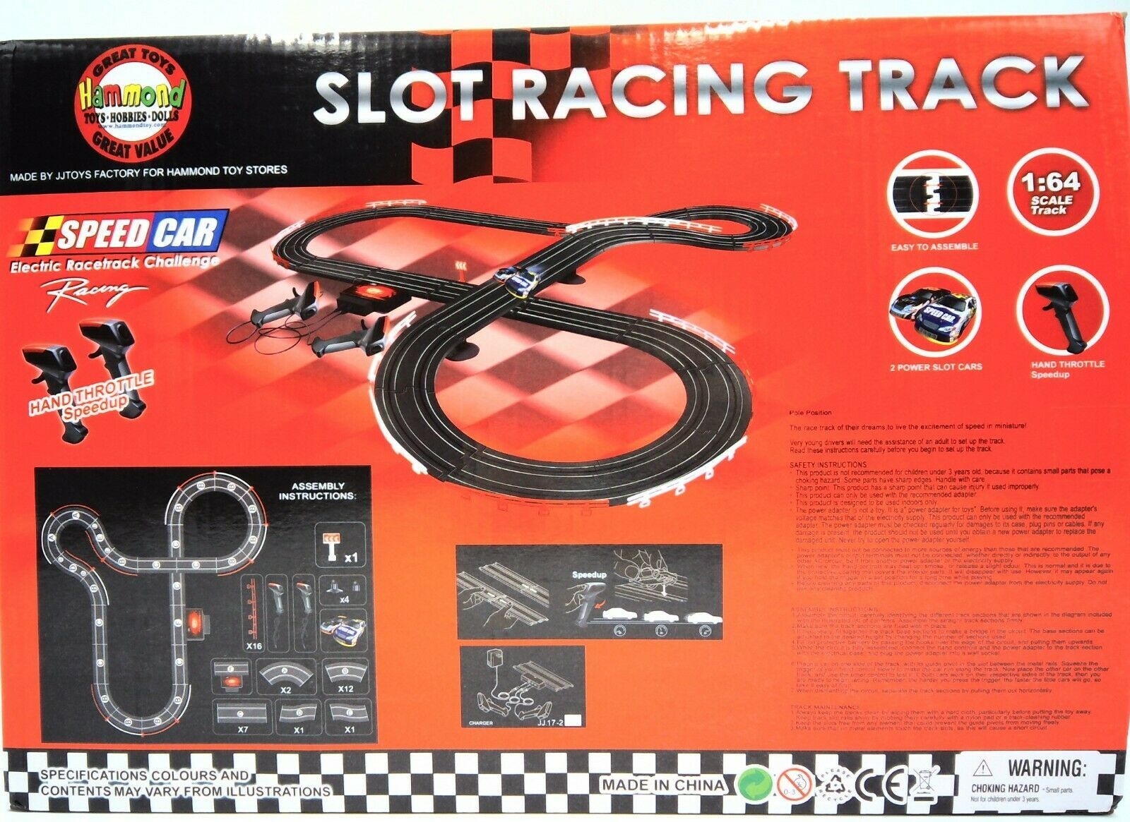 JJTOYS Nascar Style Slot Car Track Ho Scale Race Set 1970Now