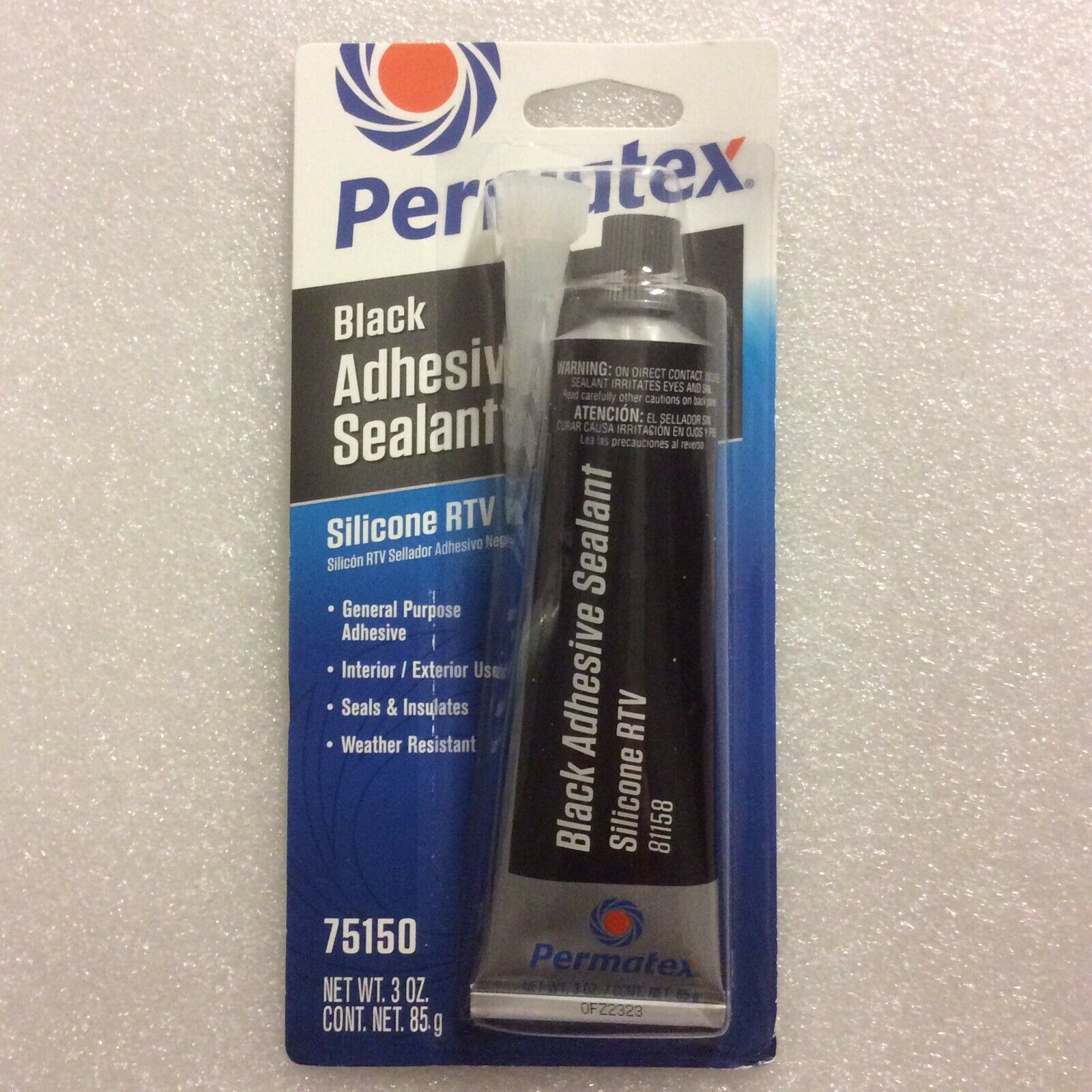 Permatex Black Adhesive Sealant Silicone RTV 81158 75150 USA